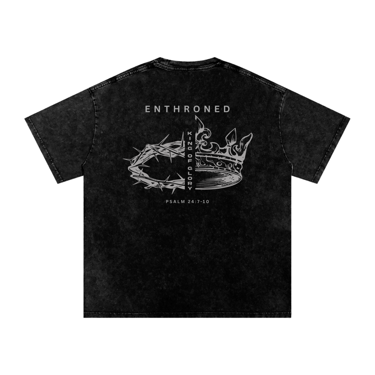 Enthroned — Snow Washed Oversized Cotton Tee