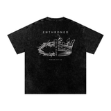 Enthroned — Snow Washed Oversized Cotton Tee