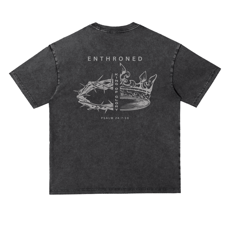 Enthroned — Snow Washed Heavyweight Oversize Tee