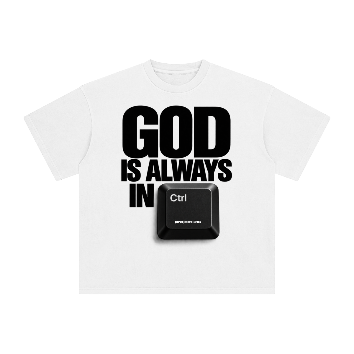 God is Always in Control - Enzyme Washed Tee