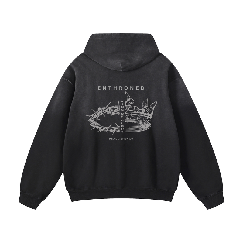 Enthroned — Heavyweight Sunfade Oversized Hoodie