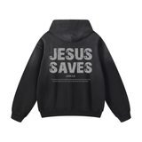 Jesus Saves — Heavyweight Sunfade Oversized Hoodie