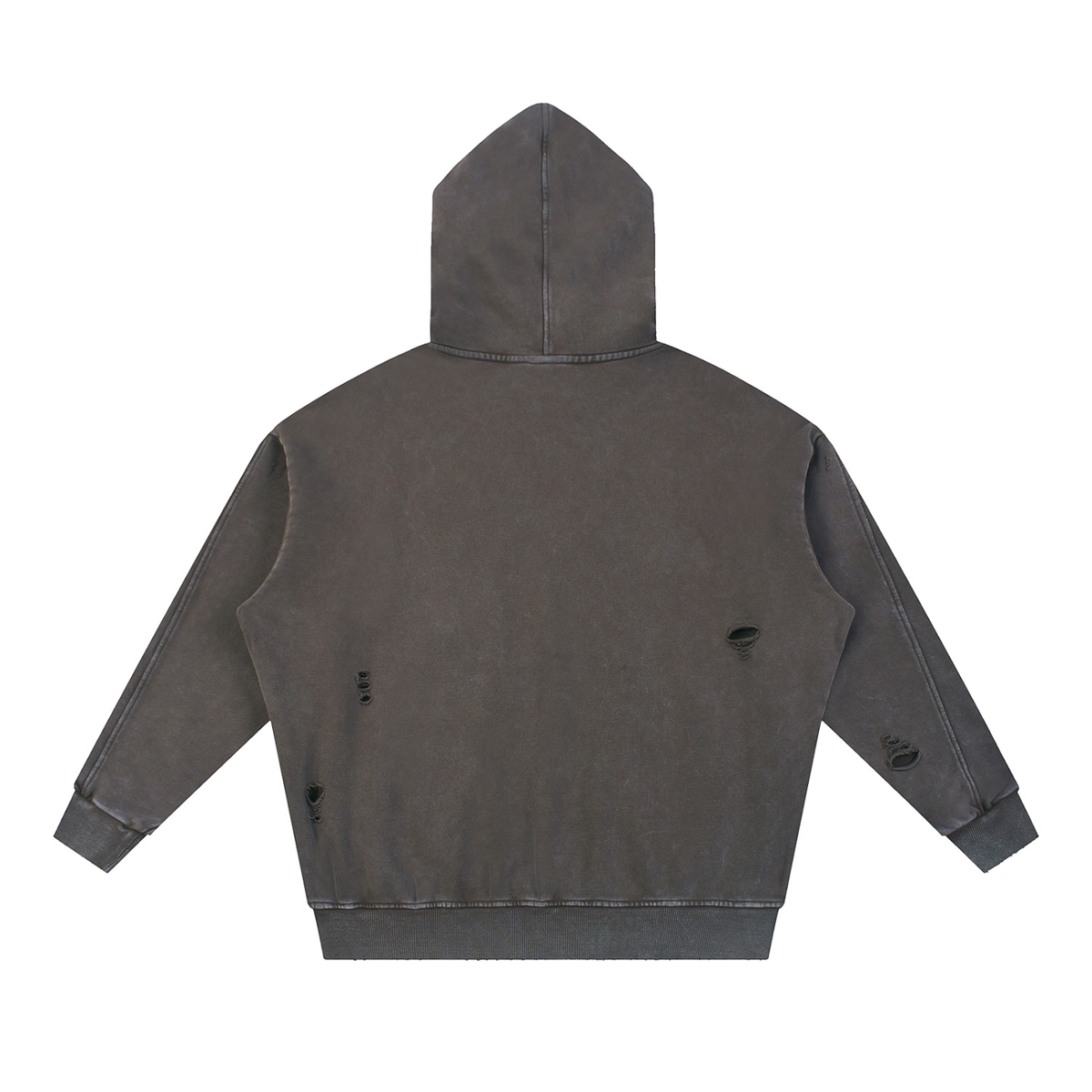 Christ is King - Snow Washed Distressed Panel Pocket Hoodie
