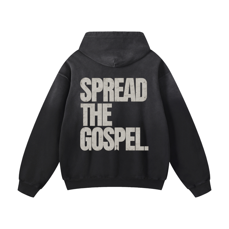 Spread the Gospel - Heavyweight Sunfade Oversized Hoodie